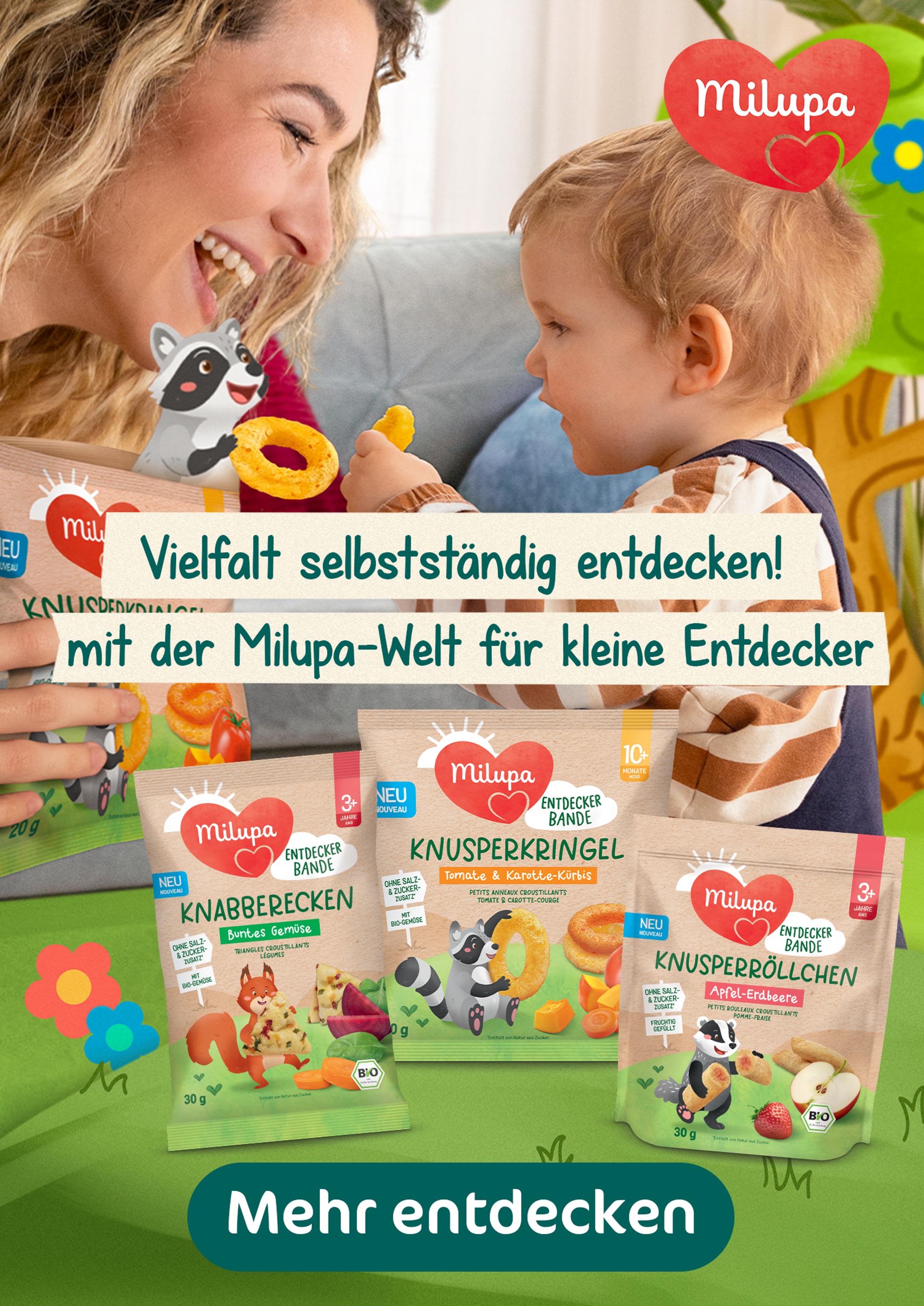 Aktueller Milupa Berlin Prospekt "Vielfalt selbstständig entdecken!" mit 1 Seite